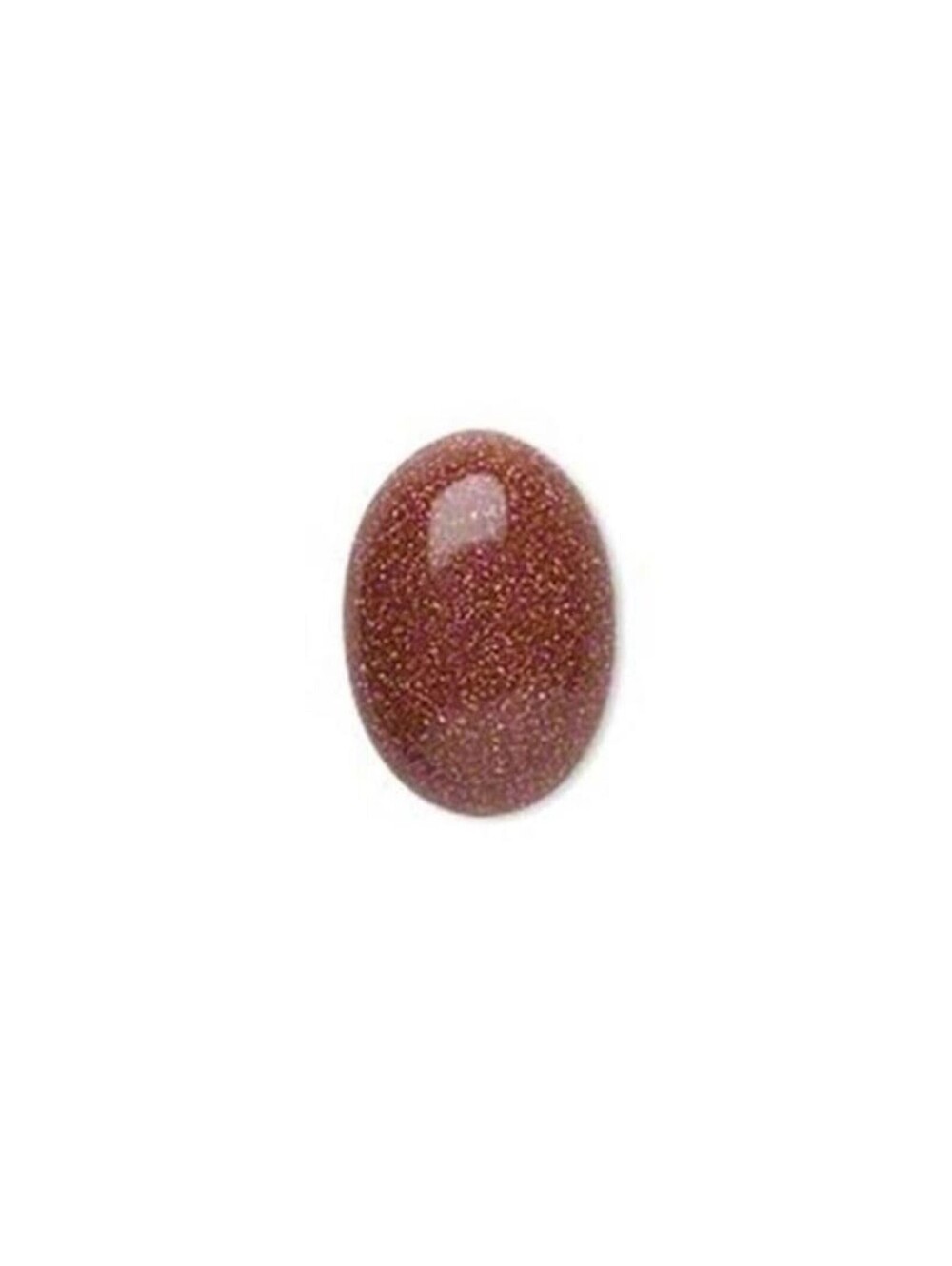 Brown Goldstone Gemstone Flat Back Cabochons 18x13mm Oval 2 pcs